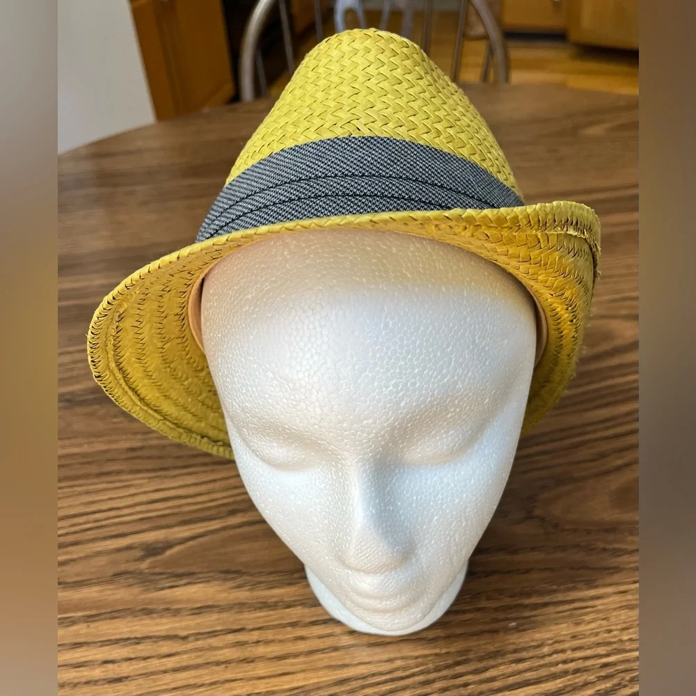 J.Crew Ladies Fedora style Straw Hat. Size Small/Medium Preloved
